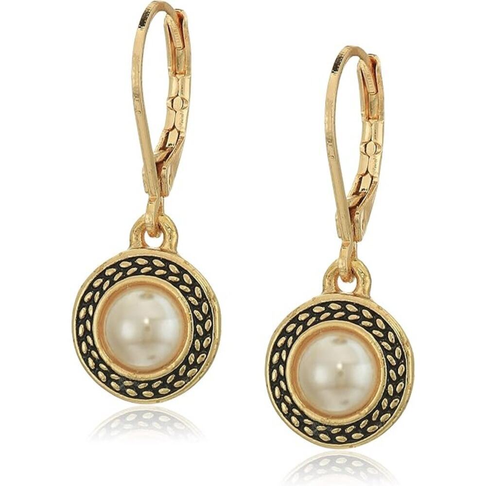 Napier Women's Pierced Earrings Pearl Drop Leverback
